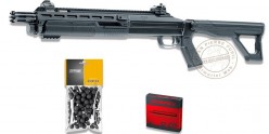 Pack fusil à pompe Umarex T4E HDX 68 - Cal.68 à  CO2 et balles de caoutchouc  (16 Joules max)