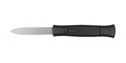 Spring knife - Black aluminium - 12 cm handle
