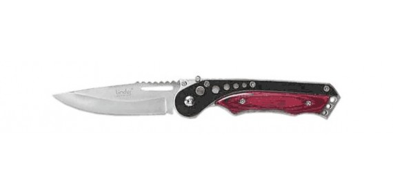LINDER flick knife - Red pakka - 8cm blade