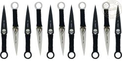 Skull master thowing knife set with target