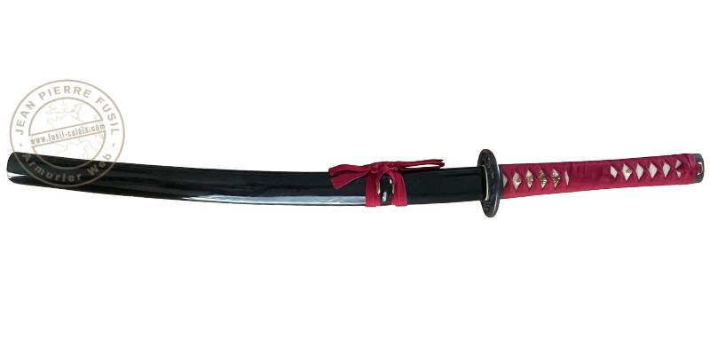 FUDOSHIN - Wakizashi Maru rouge et noir (W712)