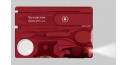 Couteau VICTORINOX - SwissCard Lite rouge translucide 8p