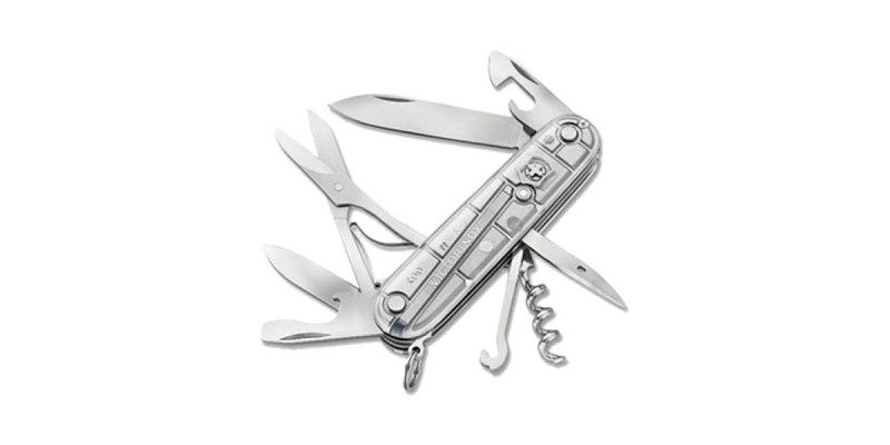 VICTORINOX knife - Climber trnaslucent grey 10p