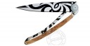 DEEJO TATTO knife 37g - MAORI motif - Juniper wood