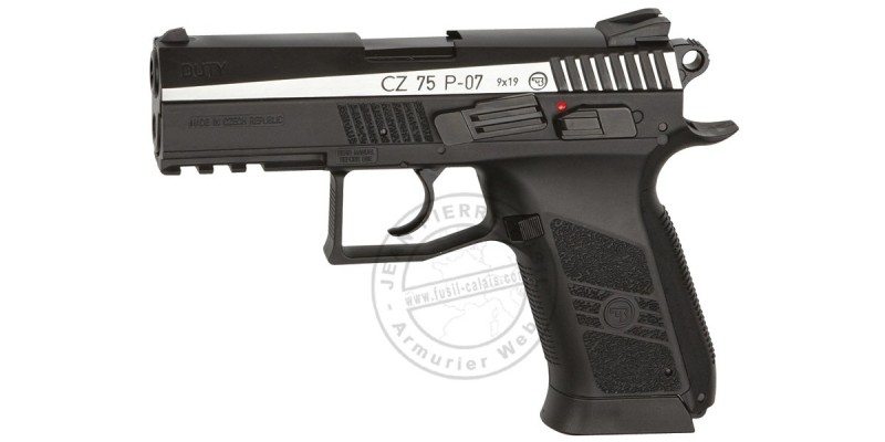 Pistolet 4,5 mm CO2 ASG CZ 75 P-07 Duty - Blowback - Bicolore (2 joules)