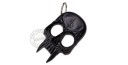 Skull key ring knuckle-duster - Black