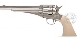 Revolver à plombs 4.5mm CO2 REMINGTON 1875 - Canon 6'' - Nickelé  (3 Joules)