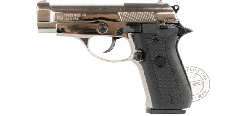 Pistolet alarme BRUNI Mod. 85 nickelé Cal. 9mm