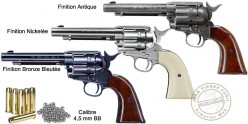 Revolver 4,5 mm CO2 UMAREX Colt Single Action Army 45 - Finition nickelée