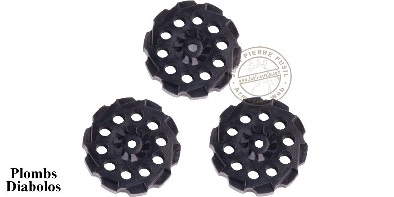 CROSMAN - Lot de 3 barillets pour revolver CO2 VIGILANTE 4,5mm